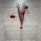 34" METALLIC TWIST/BALL SPRAY - RED - DCSP6411RD