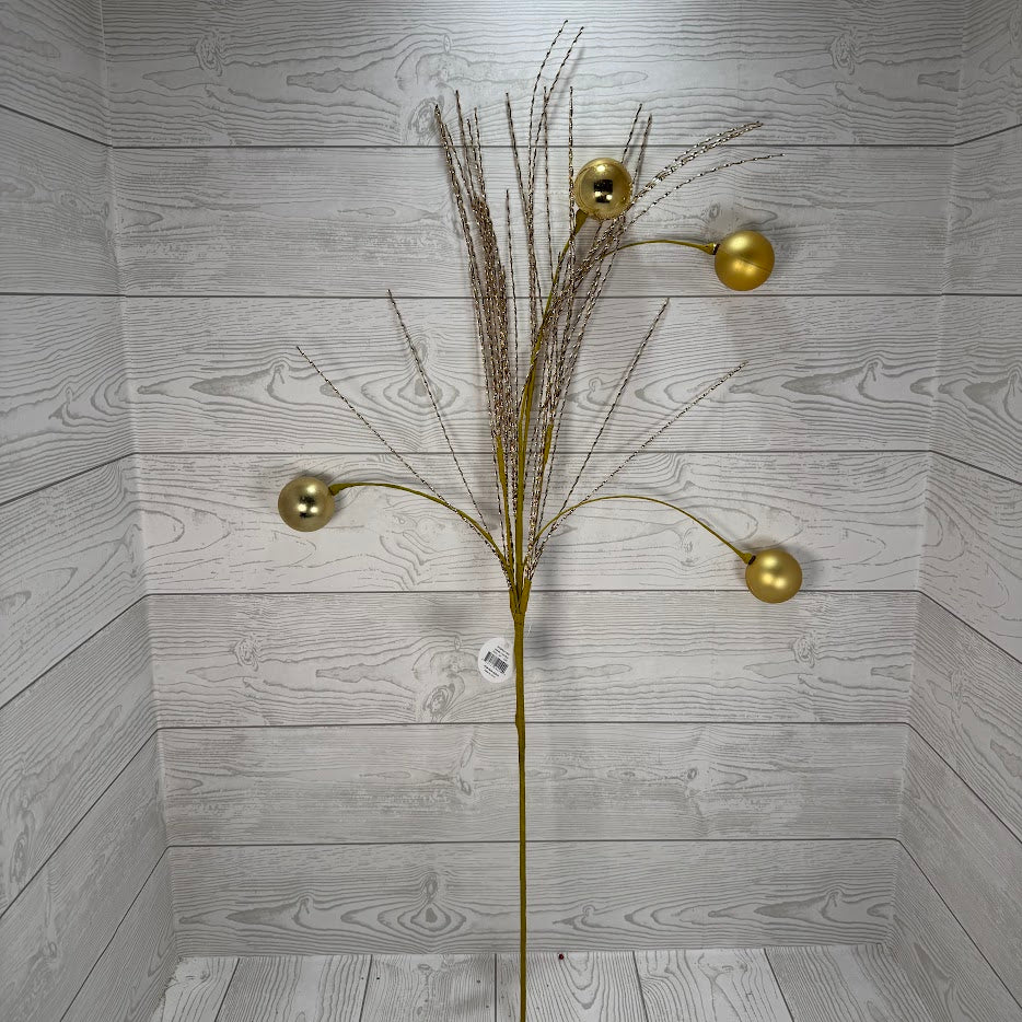 34" METALLIC TWIST/BALL SPRAY - GOLD - DCSP6411GD