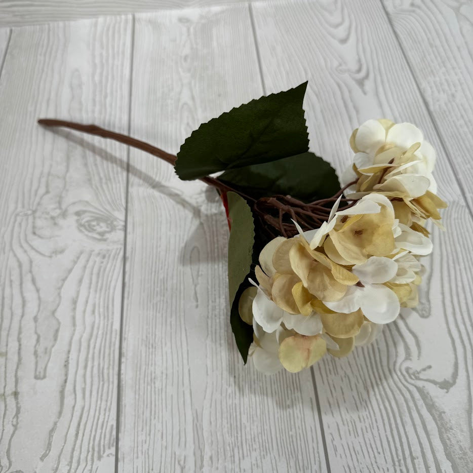 13.5" FAUX DRIED HYDRANGEA PICK - CREAM - DCSP6299CR