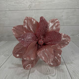 H14" DIA9.5" LIGHT PINK METALLIC/GLITTER MAGNOLIA - DCPC6653