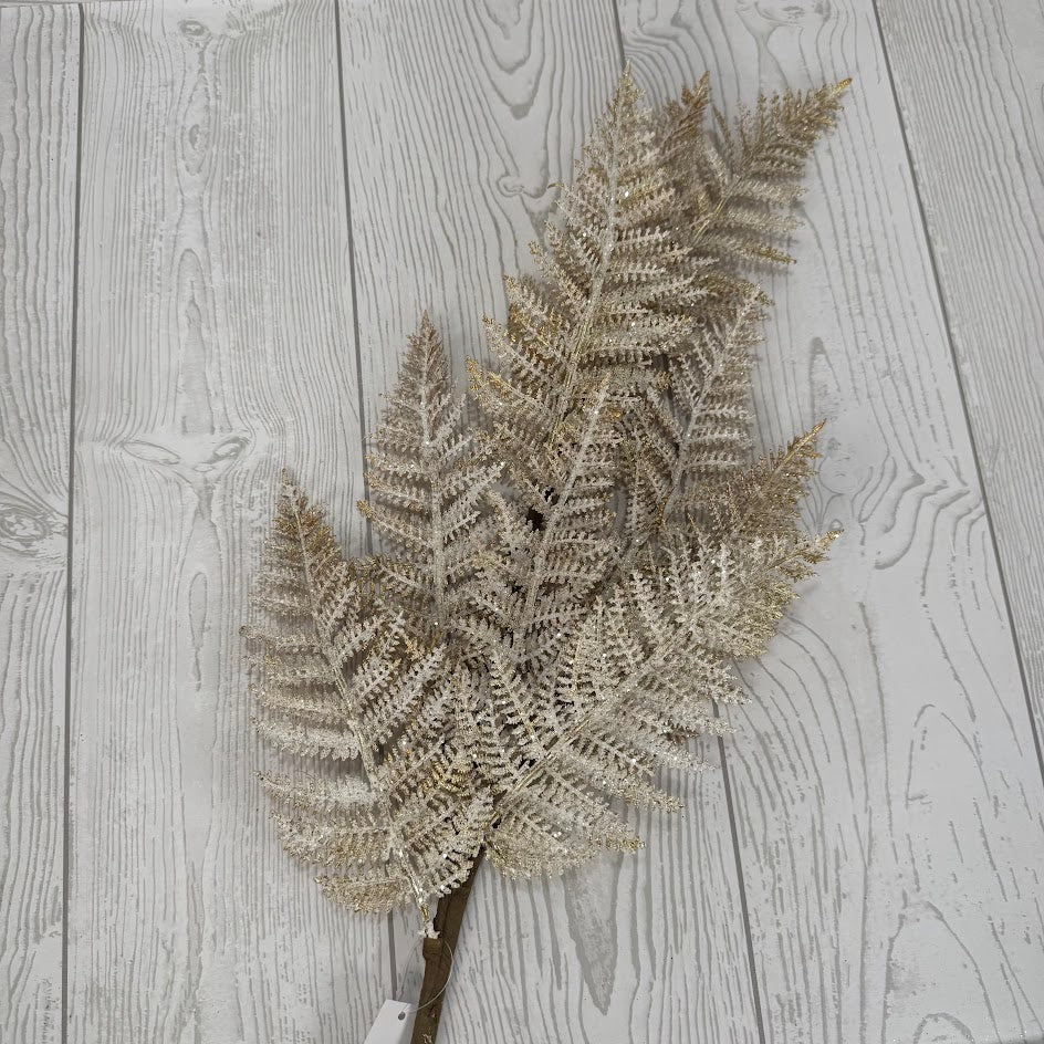29IN FERN SPRAY FROST W/ GOLD - 32141