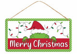 12"L TIN ELF SIGN - WHITE/BLACK/RED/LIME - MD1226