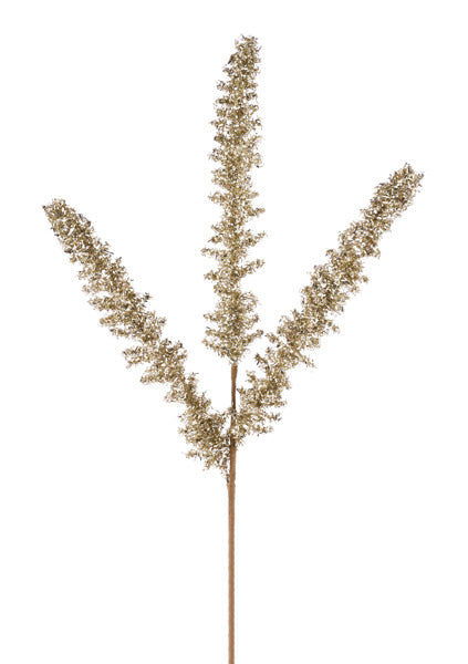 18"L V-CUT FOIL GLITTER SPIKE - CHAMPAGNE - MN0409M2