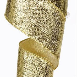 2.5"X10YD METALLIC RIBBON - GOLD - RG0140008