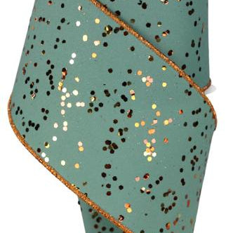 4"X10YD SPRINKLED HEX GLITTER FINISH - SAGE/BROWN/RUST/COPPER/RUST - RGE1255FG