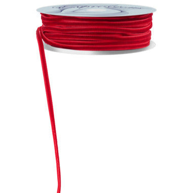 1/8"X20YD WOVEN VELVET - CRANBERRY, UNWIRED - RN591392