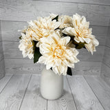 VINTAGE DAHLIA BUSH X7 - IVORY - VTG21233-IVRY *OO