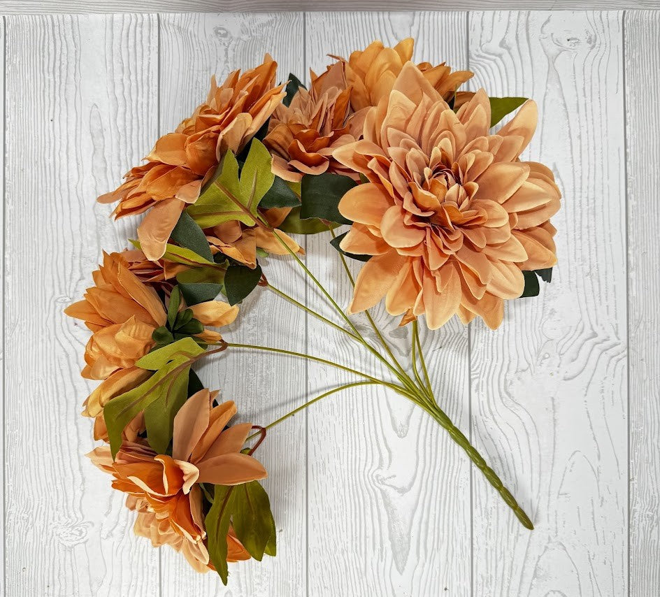 VINTAGE DAHLIA BUSH X7 - PEACH - VTG21233-PH *OO