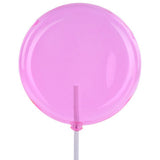 120MM LOLLIPOP W/ STICK, 11.75"OAL - CLEAR LIGHT PINK - XC116315