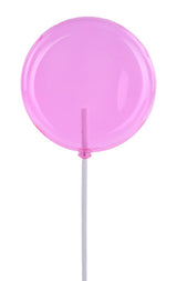 120MM LOLLIPOP W/ STICK, 11.75"OAL - CLEAR LIGHT PINK - XC116315