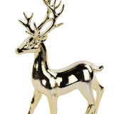 13.75"H X 10"L LARGE SHINY REINDEER - GOLD - XF130808