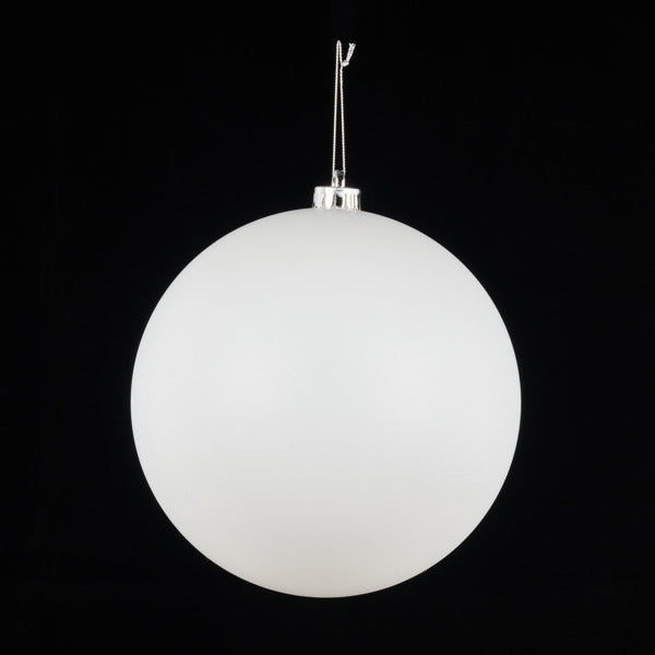 200MM SMOOTH BALL ORNAMENT - MATTE WHITE - XH965627