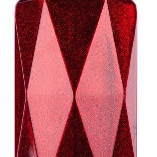 5.5"L X 2.5" CUBIC RECTANGLE GEM ORNAMENT - RED - XJ716224
