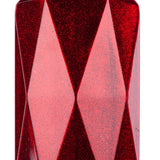 5.5"L X 2.5" CUBIC RECTANGLE GEM ORNAMENT - RED - XJ716224
