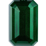 7"L X 4"W GLITTER RECTANGLE GEM ORNAMENT - EMERALD GREEN - XJ717006