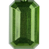 7"L X 4"W GLITTER RECTANGLE GEM ORNAMENT - LIME GREEN - XJ717069