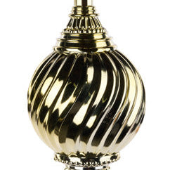 18"HX150MM DIA STRIPE BALL FINIAL ORNAMENT - GOLD - XJ720708