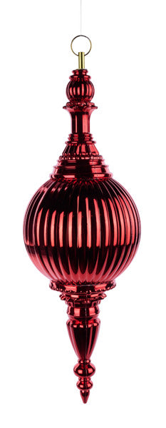 18"HX150MM DIA VERTICAL BALL FINIAL ORNAMENT - RED - XJ725524