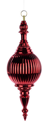 18"HX150MM DIA VERTICAL BALL FINIAL ORNAMENT - RED - XJ725524