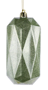 5.5"L X 2.5"W CUBIC RECTANGLE GEM ORNAMENT - SAGE GREEN - XJ7408X8