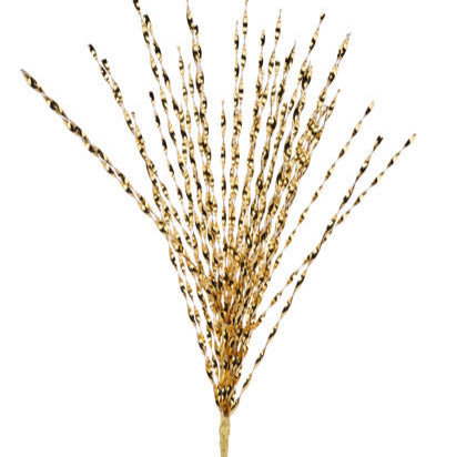 29" METALLIC PET TWIST GRASS SPRAY X40 - GOLD - XS148608