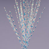 29" METALLIC PET TWIST GRASS SPRAY X40 - IRIDESCENT WHITE - XS149027