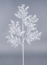 28"L GLITTER/HEX GLITTER CEDAR SPRAY - SILVER - XS241526