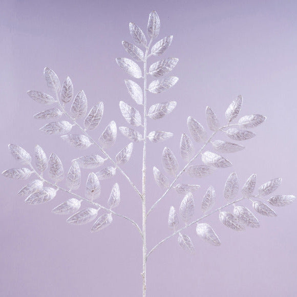 21.5"L PEARL HONEY LOCUST SPRAY - SILVER - XS248141