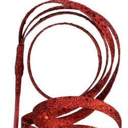 23.5"L CURLY GLITTER RIBBON PICK - RED - XS982224