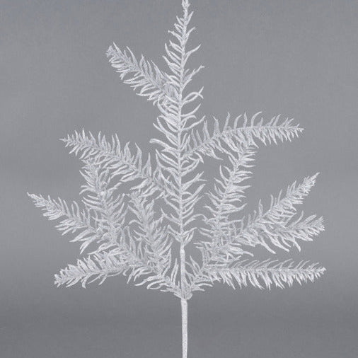 18"L GLITTER NOBLE PINE SPRAY X3 - LASER SILVER - XV765926