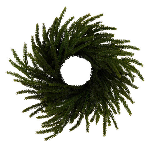 12"DIA R/T NORFOLK CANDLE RING - GREEN - XX9816