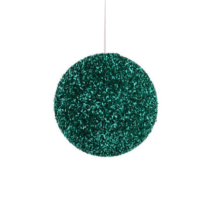 6"DIA V CUT FOIL GLITTER BALL - TEAL - XY6527YK
