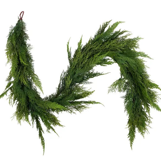 6'L SLIM CEDAR MIXED GARLAND - GREEN - XX9909