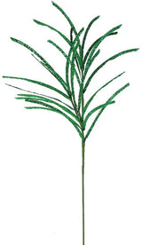 31"L GLITTERED/PAPER GRASS SPRAY - EMERALD GREEN - XS104906