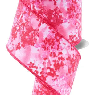2.5"X10YD ABSTRACT PRINT - WHITE/MULTI PINK/RED - RGF157424
