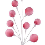 23.5"L VELVET/STYRO BALL SPRAY X9 - PINK - EC448222
