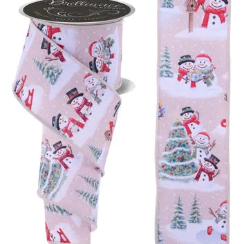 2.5"X10YD SNOWMEN SCENE - WHITE/RED/GREEN/NATURAL - LS11038R
