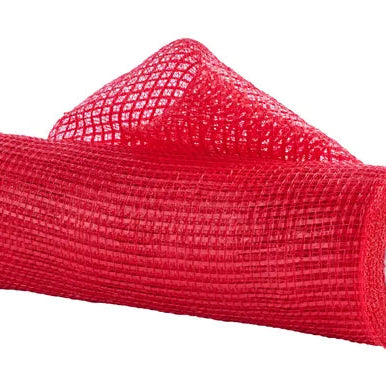 10"X10YD HORIZONTAL WIDE STIPE MESH - RED - RE890024