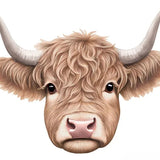 15.5"LX12.25"H HIGHLAND COW - TAN - MD175742