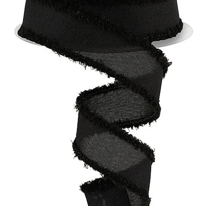 1.5"X10YD FAUX ROYAL URLAP/DRIFT - BLACK - RGC811502