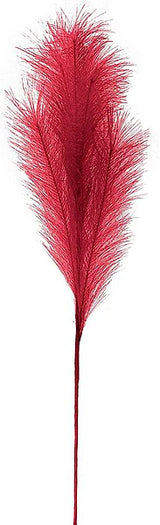 32.75"L FABRIC GRASS PLUME SPRAY - RED - FG601824