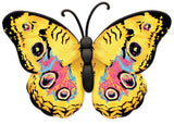 12"LX8.3"H METAL/EMBOSSED BUTTERFLY - YELLOW/PINK/BLUE/BLACK - MD1555H1