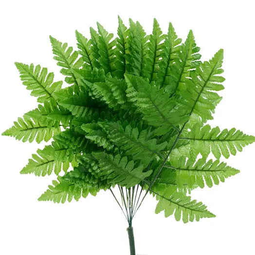 17"L PULL APART SILK LEATHER LEAF BUSH - FRESH GREEN - FG663455