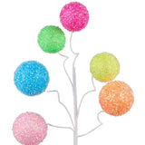 20"L V-CUT FOIL NEON BALL SPRAY X6 - PINK/BLUE/YELLOW/LIME/ORANGE - XS1652KH