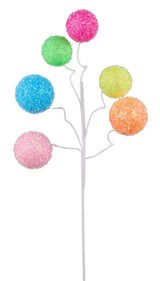 20"L V-CUT FOIL NEON BALL SPRAY X6 - PINK/BLUE/YELLOW/LIME/ORANGE - XS1652KH