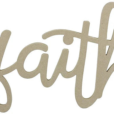 14.25"L X 10.25"H MDF "FAITH" - AB2470
