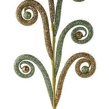 28.5"L GLITTER TUBING COIL/BALL SPRAY - SAGE GREEN/GOLD - XS1443AR