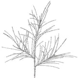 31"L GLITTERED PINE SPRAY - SILVER - XS104826