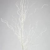 31"L GLITTERED SPIRAL PINE SPRAY - WHITE/SILVER -XS756227