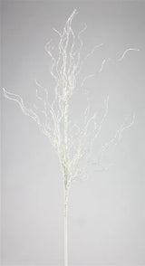 31"L GLITTERED SPIRAL PINE SPRAY - WHITE/SILVER -XS756227